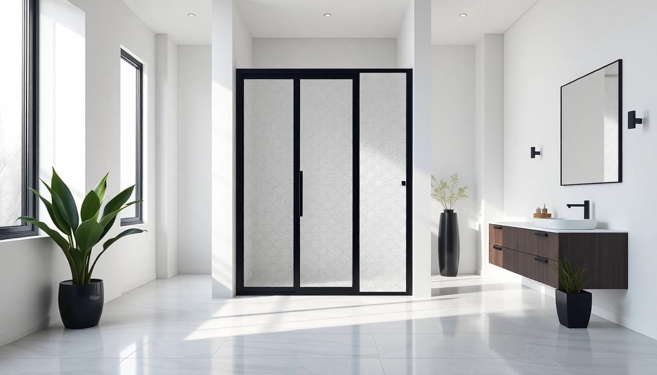 Transform your space with a stylish shower door black frame that enhances modern bathroom aesthetics.