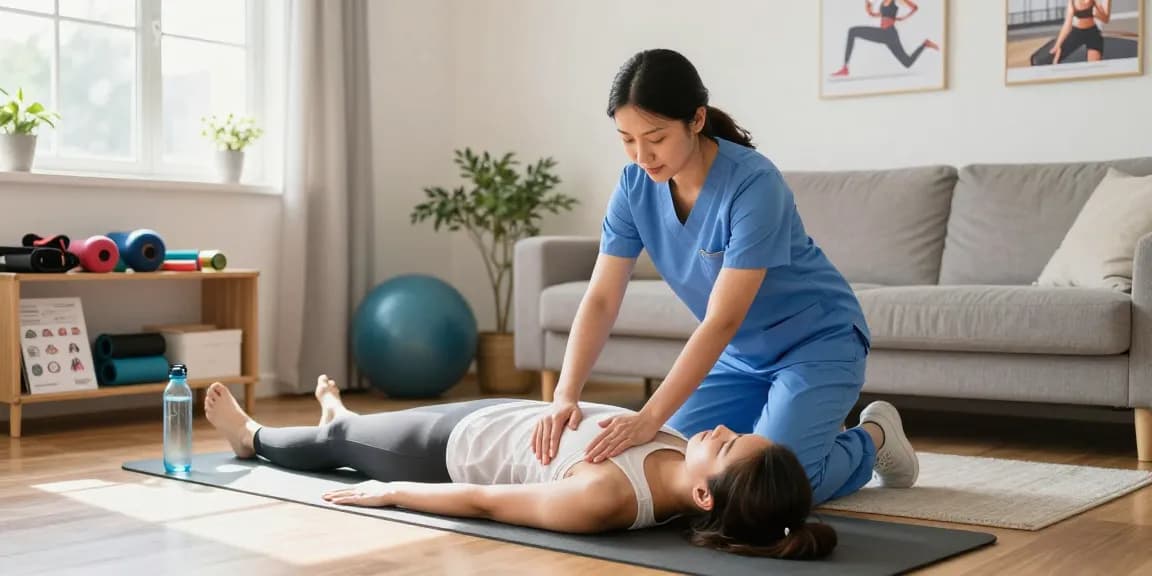 Mobile sports massage Sydney at a home setting enhancing patient care and wellness.