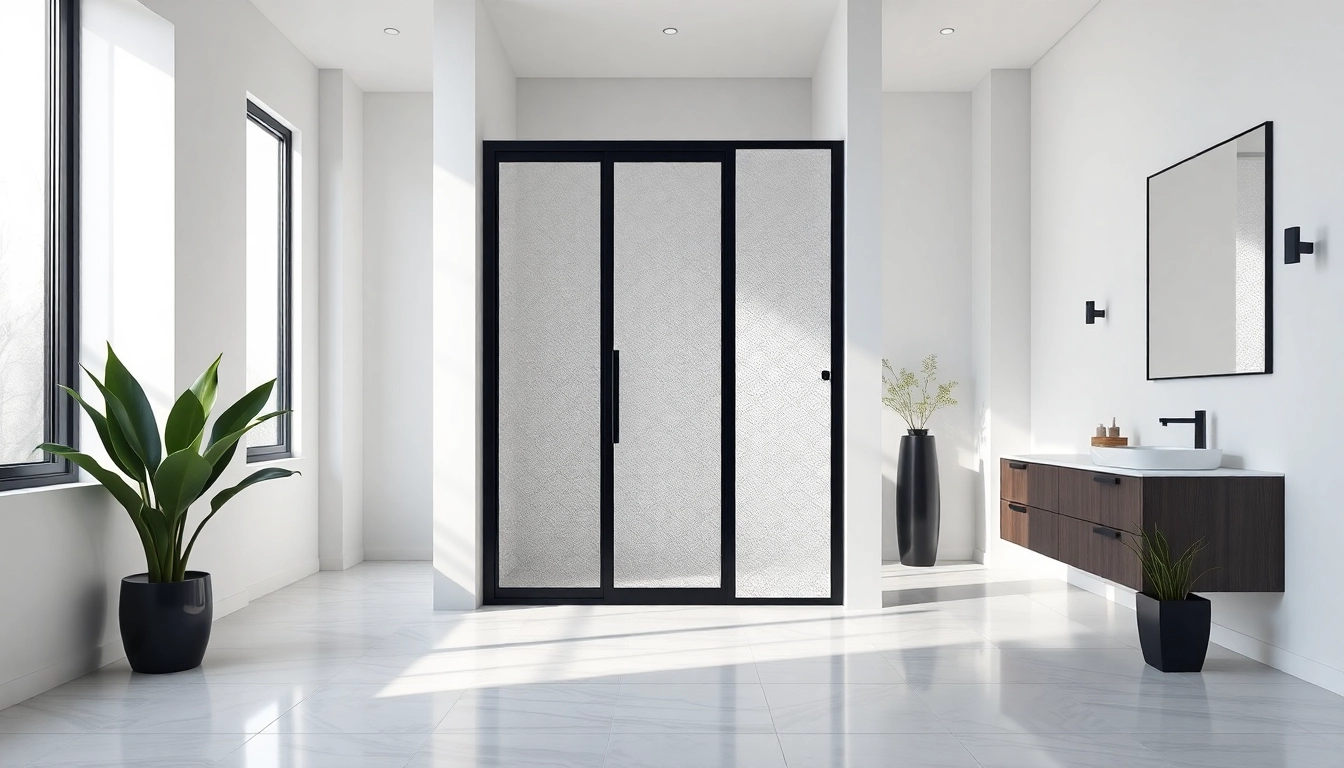 Transform your space with a stylish shower door black frame that enhances modern bathroom aesthetics.