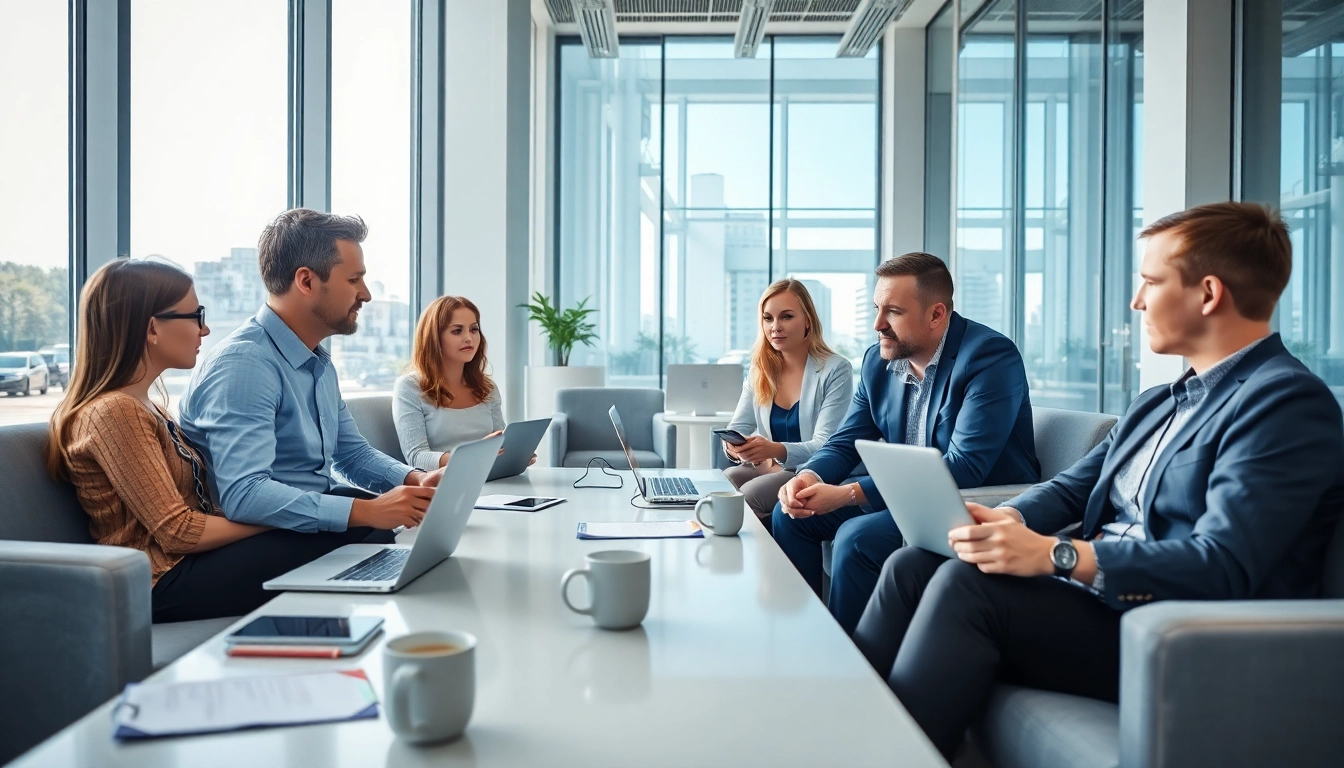 Engaging scene where to find sales reps looking for new opportunities in a collaborative office space.