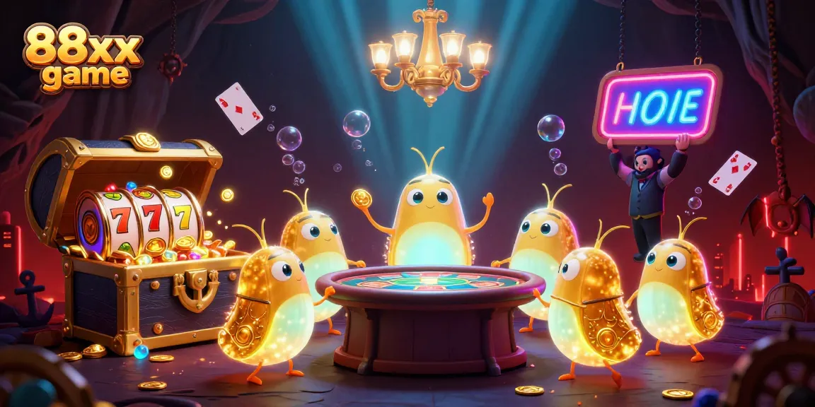 Engage in the thrilling 88xx game as glowworms light up a captivating cave casino.