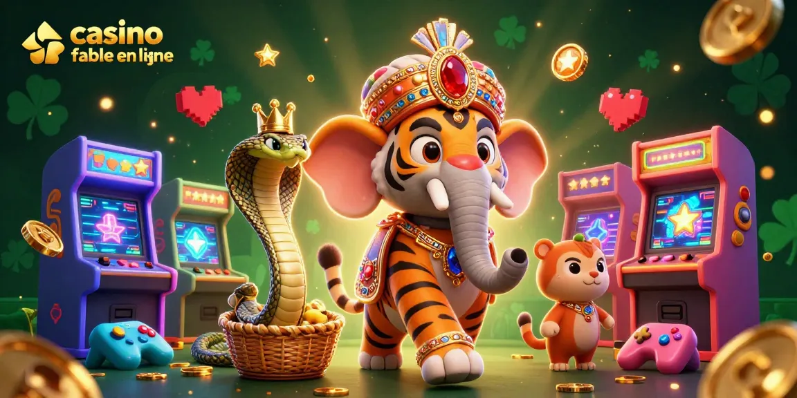 Gagnez au casino fiable en ligne avec cette scène colorée d'illustration ludique.