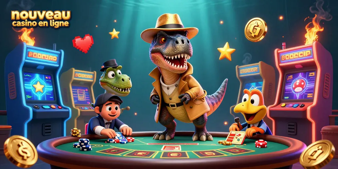 Visitez le nouveau casino en ligne et gagnez des jetons en jouant avec des dinosaures amusants.