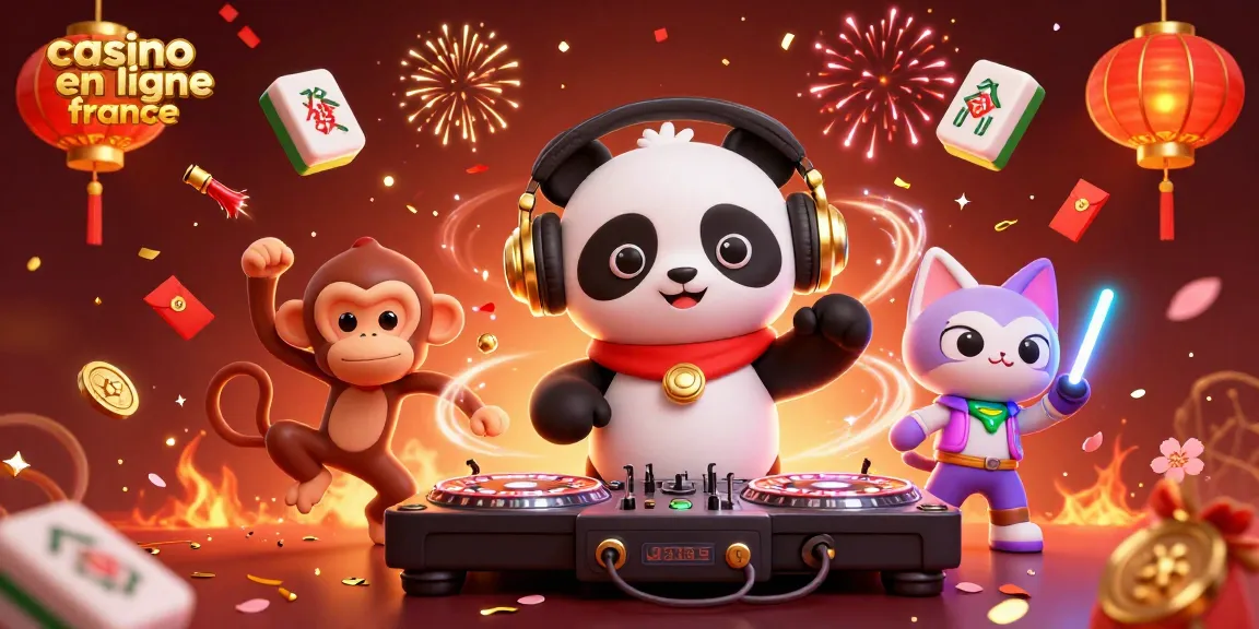 Jouez à des jeux captivants sur un casino en ligne France, avec des personnages animés et des éléments festifs.