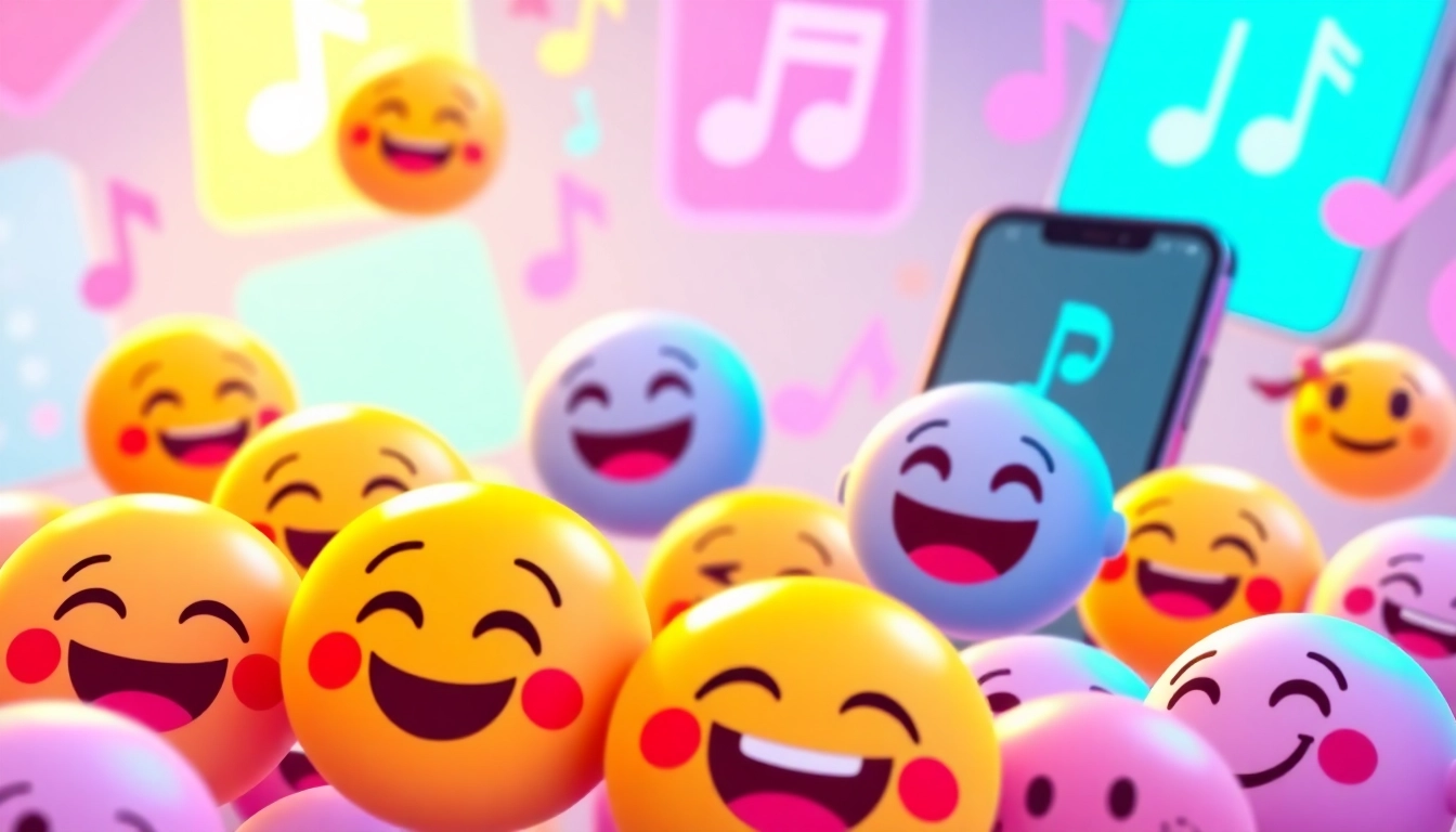 Engaging display of TikTok emojis showcasing creative expression and fun in social media.