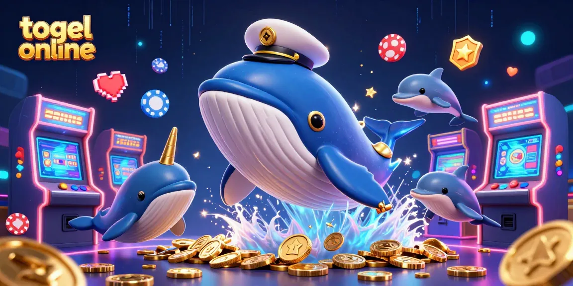 Menangkan togel online dengan penggambaran ikonik dari paus raksasa, lumba-lumba, dan elemen permainan