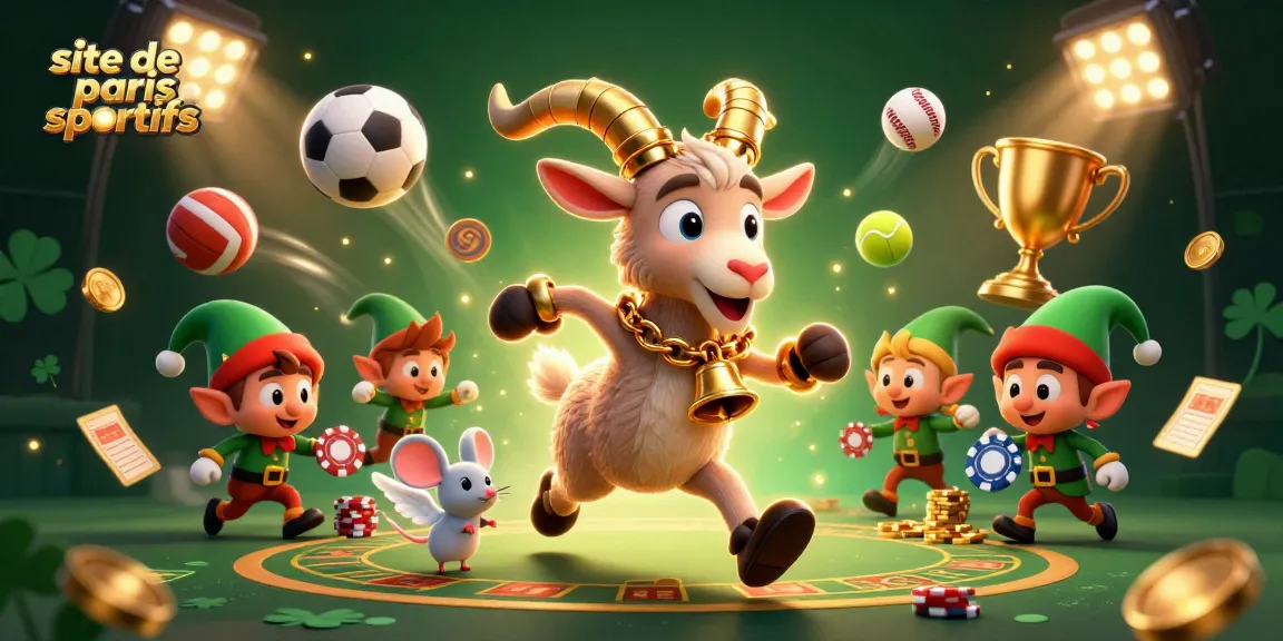 Découvrez le site de paris sportifs animé par le Krampus, avec des sphères sportives et des jetons volés.