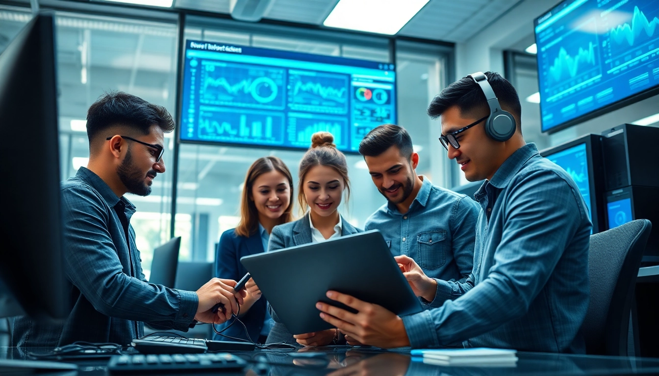 Provide managed IT services Lakeland seamlessly with an engaged IT team in a modern office.