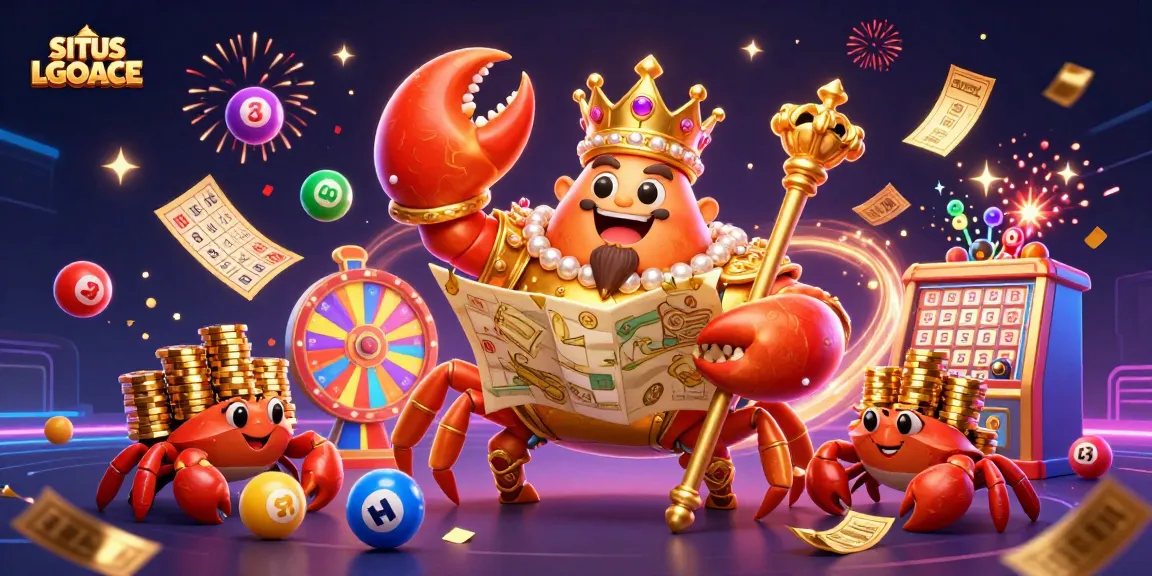 Engage with the thrilling world of SITUS LGOACE and its exciting online casino games in this vibrant illustration.