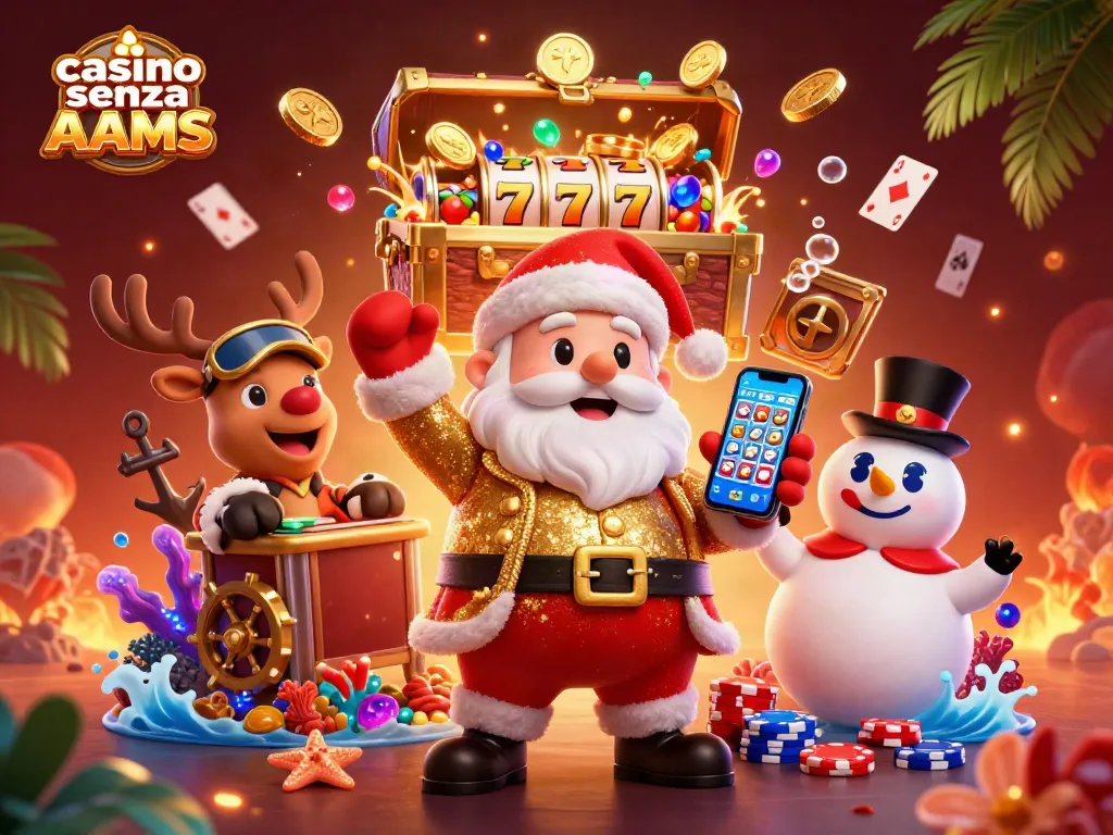 Scopri il mondo dei jackpot nei casinò senza AAMS con un'illustrazione vivace e colorata.