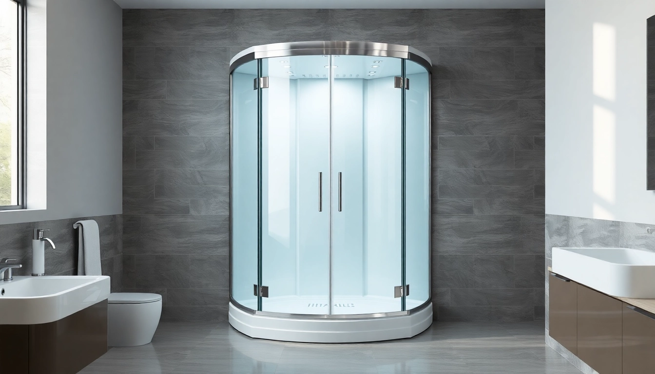 Duschkabine 90x90 komplett in einem stilvollen Badezimmer mit modernem Design und hellem Licht.