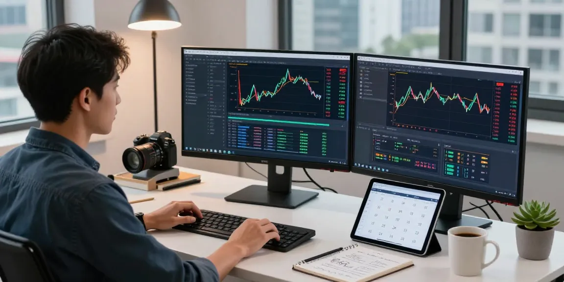 Dynamic workspace showing a developer using a grain algorithmic trading API with real-time forex data and charts.