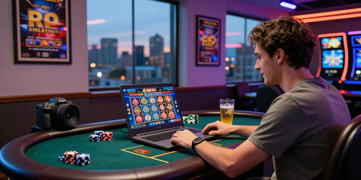 Player enjoying a session at credit card casinos featured on https://ibn.org.uk, with vibrant game graphics and gaming accessories.