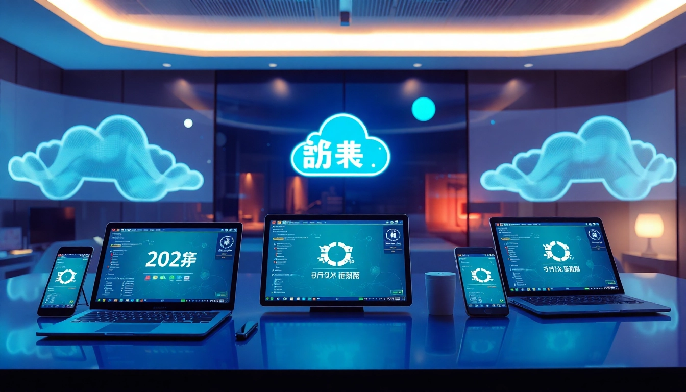 快连官网展示全球连接性的现代化工作空间与科技设备的图像。