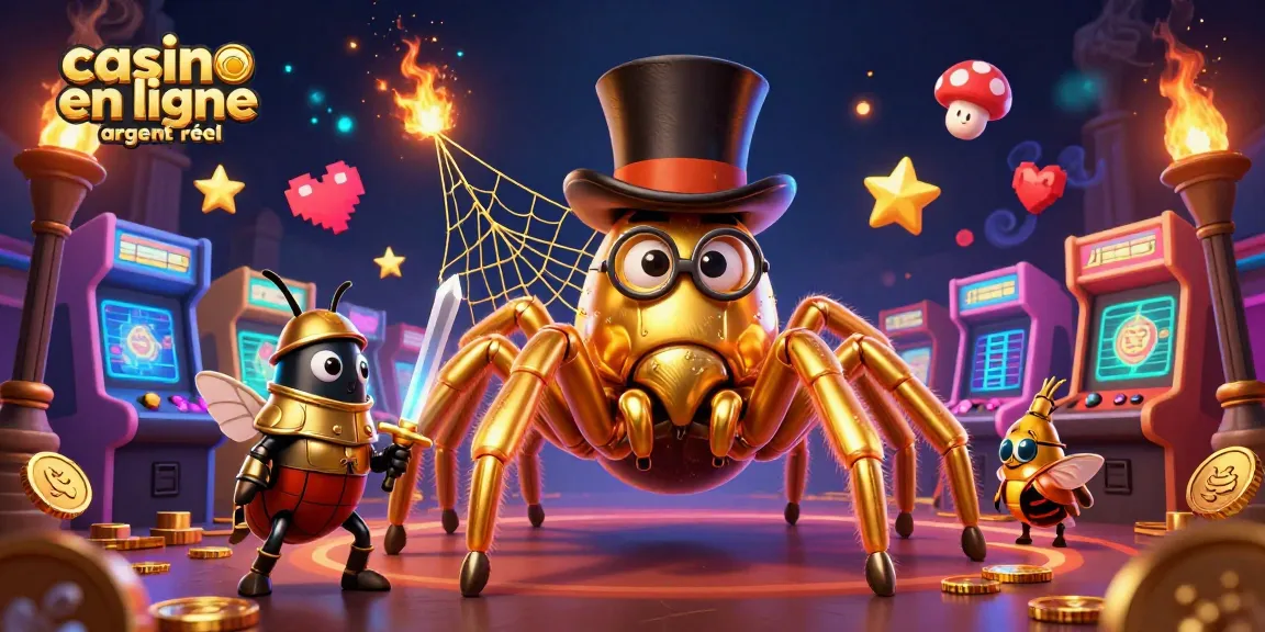 Jouez à des jeux captivants dans un casino en ligne argent réel avec une scène animée ludique.