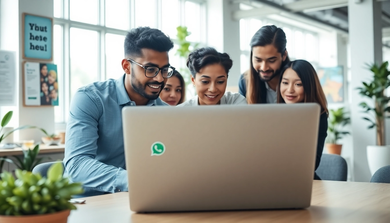 Boost your productivity with WhatsApp Business CRM showcased in a collaborative environment.