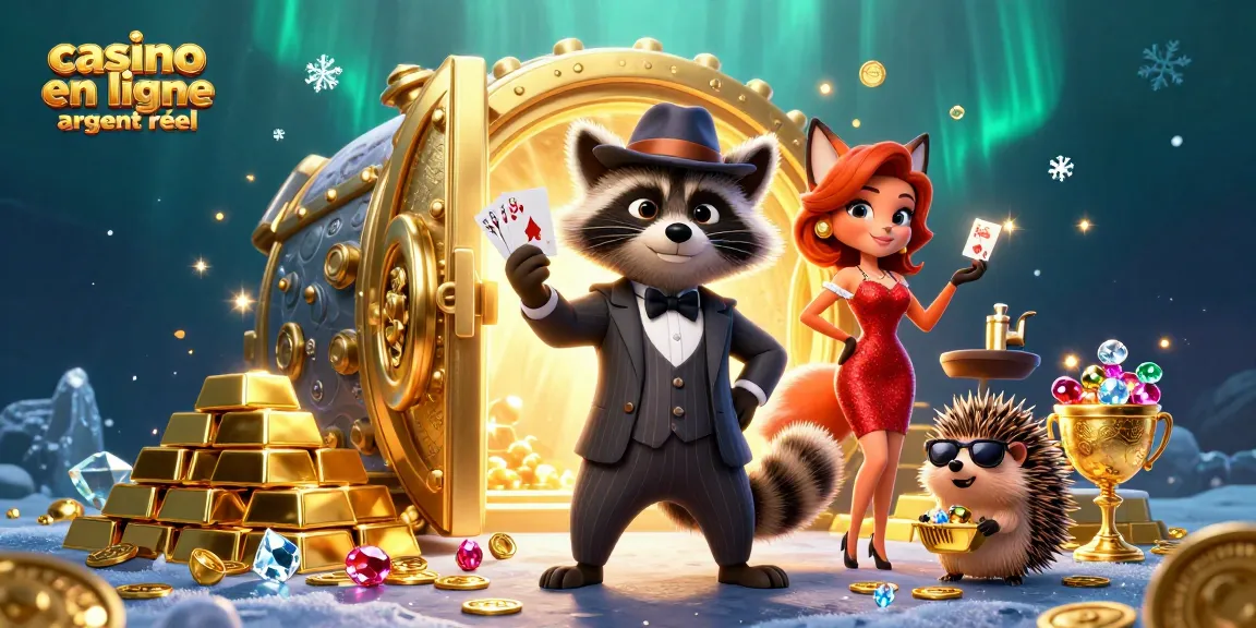 Jouer dans un casino en ligne argent réel avec un gentilhomme raton-laveur et une dame renarde scintillante.