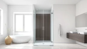 Installer une paroi de douche 150x200 moderne dans une salle de bain élégante.