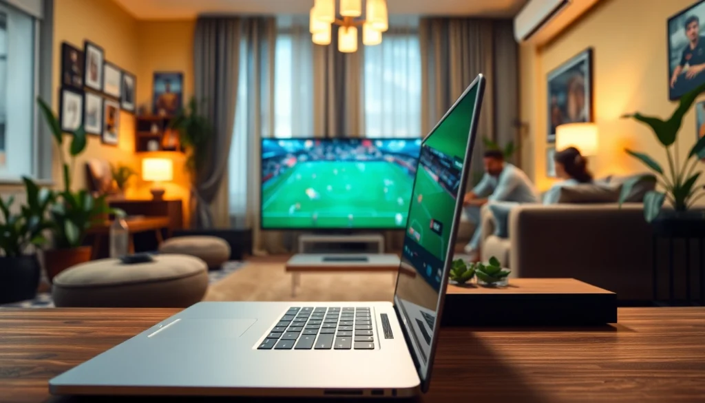 해외축구중계를 보며 응원하는 친구들의 모임 모습