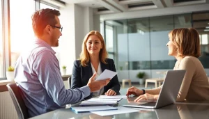 카드 한도 현금화에 대해 상담하는 금융 전문가의 모습