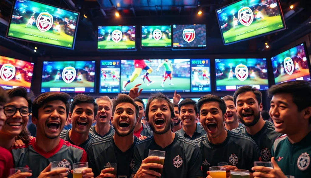 해외축구중계를 즐기는 팬들의 열정적인 모습