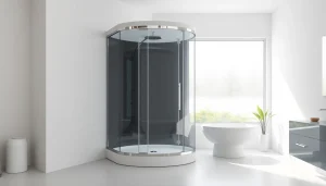 Präsentation der sonni Duschkabine in einem modernen Badezimmer mit eleganten Details.