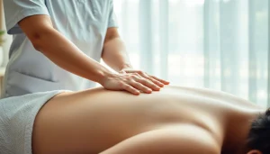 1인샵에서 전문 마사지사 손길로 고객에게 편안함을 주는 모습