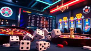 Experience the thrill of casino games with the link 188bet displayed on an exciting online interface.