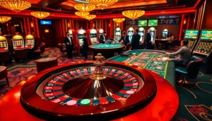 Experience thrilling gameplay at https://xx88.us/ with a vibrant casino atmosphere featuring roulette and poker.