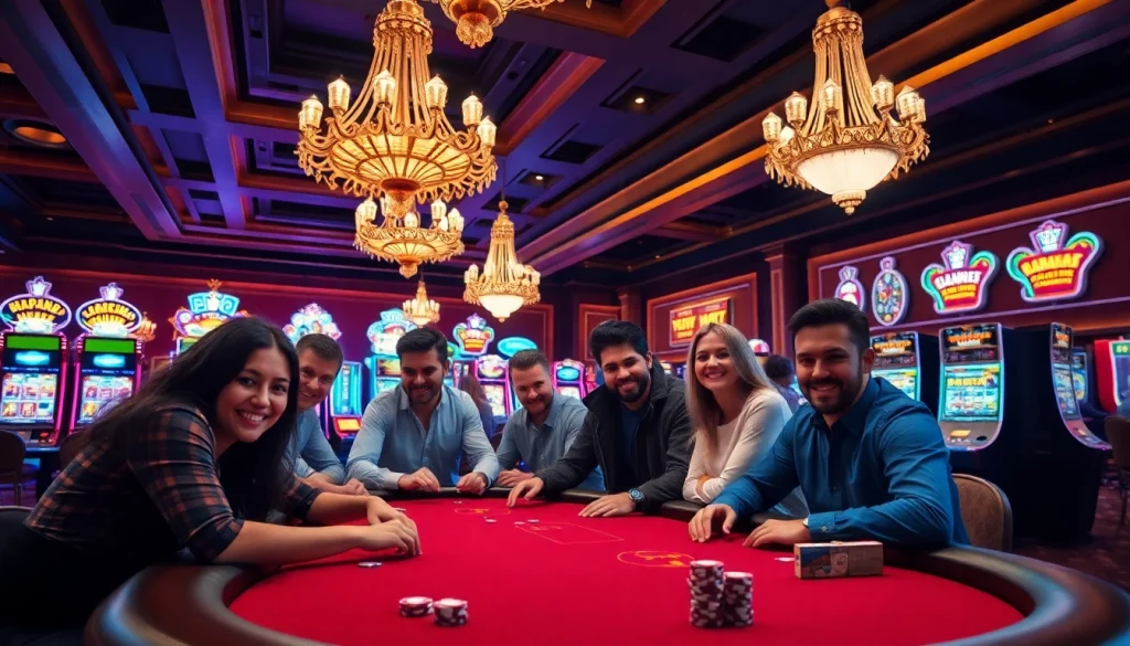 Experience the vibrant energy of online casinos Canada with diverse players enjoying various games.