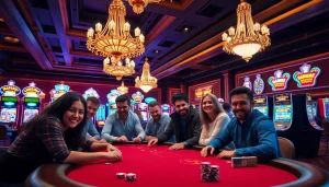 Experience the vibrant energy of online casinos Canada with diverse players enjoying various games.