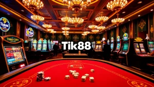 Trải nghiệm những phút giây chơi đầy kịch tính tại tik88 với đồ họa casino sống động và các trò chơi bàn hấp dẫn.