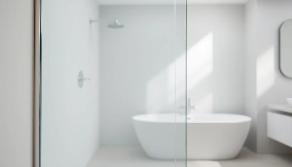 Stylish shower screen door showcases modern design elements in a contemporary bathroom.