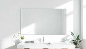 Enhance your space with this radiant mirror light mirror above a chic vanity, reflecting elegance and style.