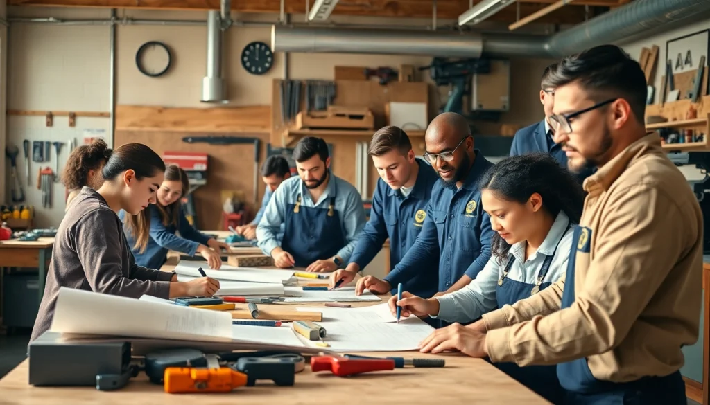 Students engaged in hands-on education at a Trade School Knoxville TN.