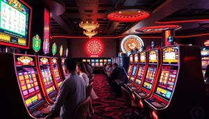 Rasakan aksi seru slot deposit pulsa tanpa potongan dengan mesin slot yang berwarna-warni di kasino modern.