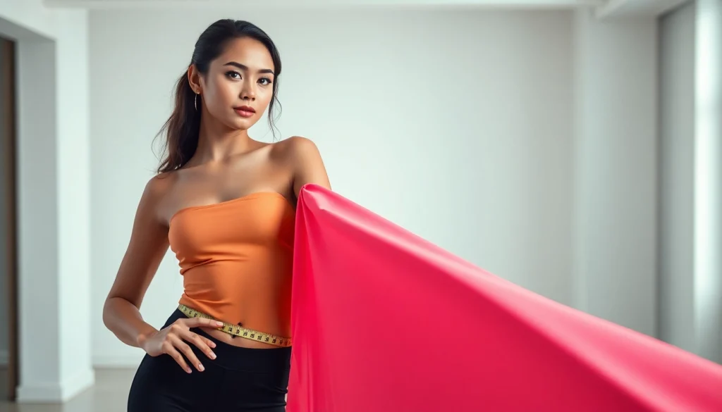 Toon de spandex stretch stof in actie, perfect voor dynamische mode.