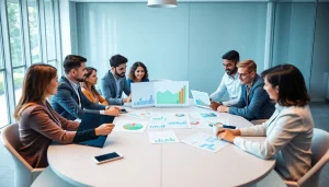 Explore growth strategy trends in an engaging business meeting with diverse professionals.