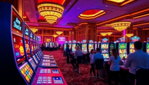 Enjoying demo slot pragmatic games in a vibrant casino environment with animated reels.