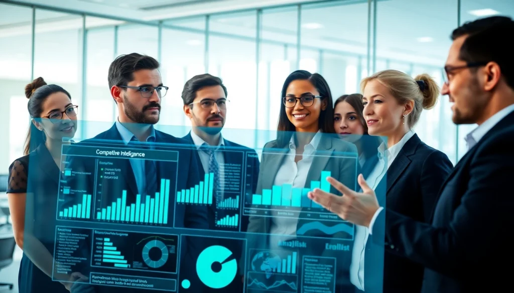 Engaging analysts discussing competitive intelligence faqs in a modern business environment.