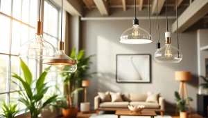 Shop ModernLighting in a stylish home setting featuring contemporary fixtures and warm tones.