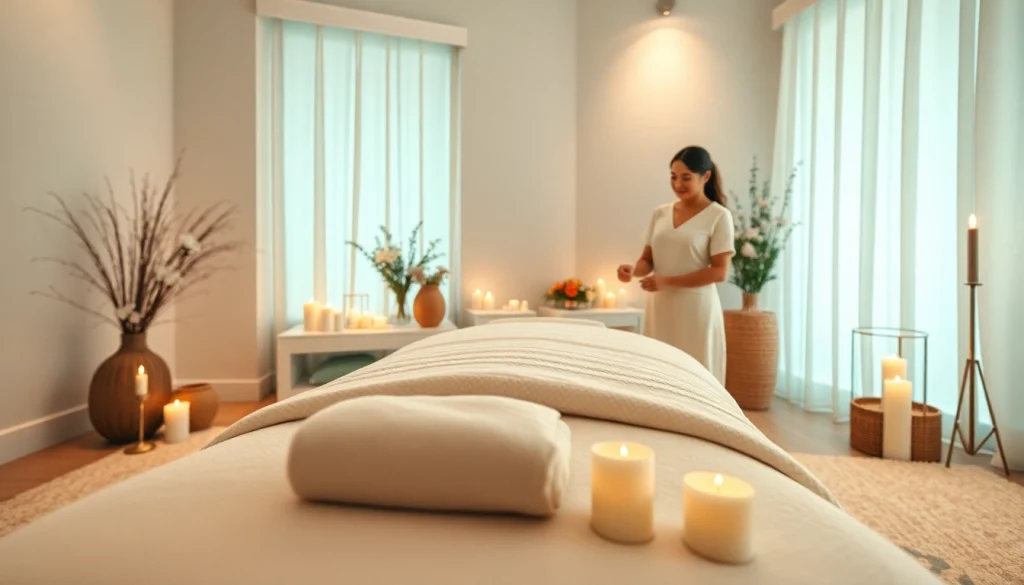 편안한 색상과 아늑한 조명이 있는 평화로운 스파 환경에서 구미스웨디시의 평온함을 경험하세요.